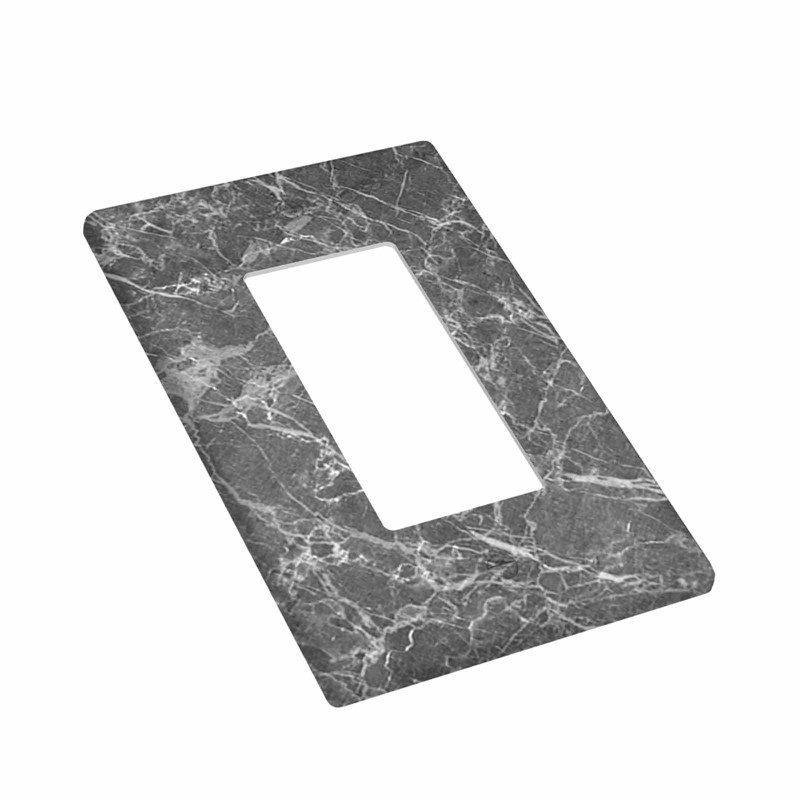 Moslion Gray Marble 1 Gang Outlet Covers Granite Surface Marbling
