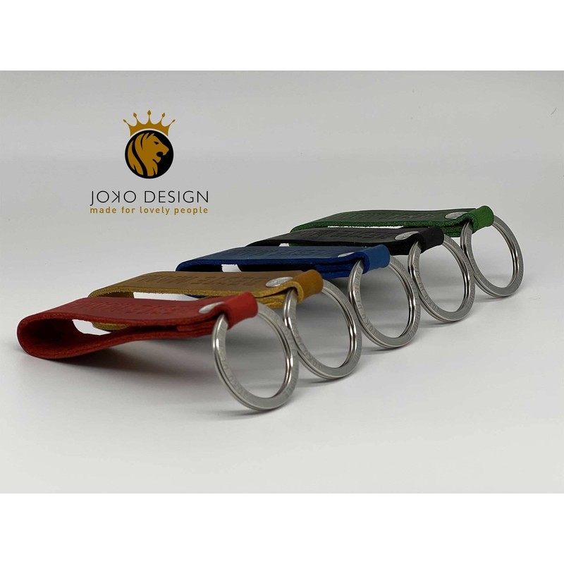 JOKO DESIGN Best Dad - Best Mum Leather Keyring Father's