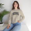 CUSTOMI Seoul South Korea Adult Unisex Crewneck Sweatshirt, Sand, L