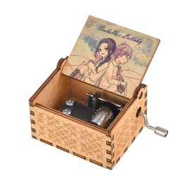 Wood Musical Box, The Promised Neverland Music Box Wooden Musical Instrument with Melody Isabella’s Lullaby Gift for Birthday Anniversary Holiday (Style 5)