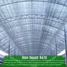 Farm Plastic Supply - Aluminet Silver Shade Cloth - 70% Reflective Aluminet Shade Cloth Garden Netting, 70% Aluminet Shade Cloth Fabric, Aluminet Shade Cloth, Shade Cloth (7' x 40')