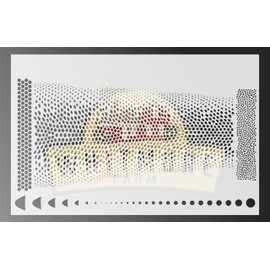 Scale v13 Mesh Fishing Lure Airbrush Stencil - Mylar Reusable (7.5 Mil Mylar)