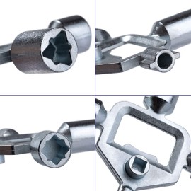 SCHÜNKE Control Cabinet Key with 1/4 Inch Bit Holder - Sturdy Universal Zinc Key for Standard Cabinets and Barrier Systems, Bleed Key for Radiators, 118 g