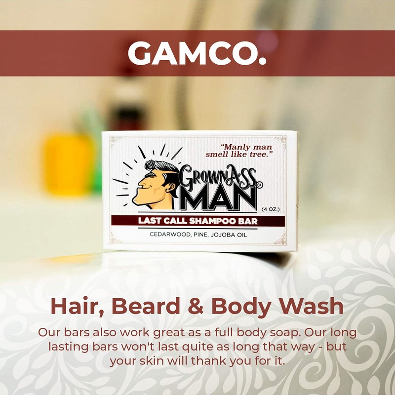 Grown Ass Man Co. - Solid Shampoo Bar Rich Lather