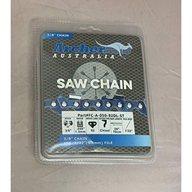 28" Archer Chainsaw Chain 3/8" Pitch .50 Gauge 92 Drive Links SKIP TOOTH CHISEL
