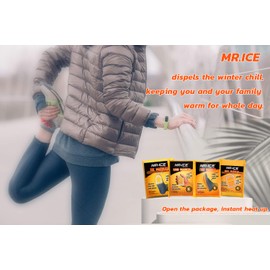 MR.ICE Hand Warmers Disposable Warm Pad, Long Lasting Safe Natural Odorless Air Activated Hot Packs for Hands, Up to 10 Hours of Heat Warmers, Hot Warmers for Women Men and Kids - 40 Value Packs