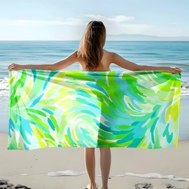 Soft Microfiber Beach Towel 30*60Inch, High-Absorbency, Perfect for Pool Parties & Summer Gifts, Ideal Gift for Wife, Girlfriend, Boyfriend, Kids - Ideal for Beach, Pool, Yoga, Travel, Sports, Camping