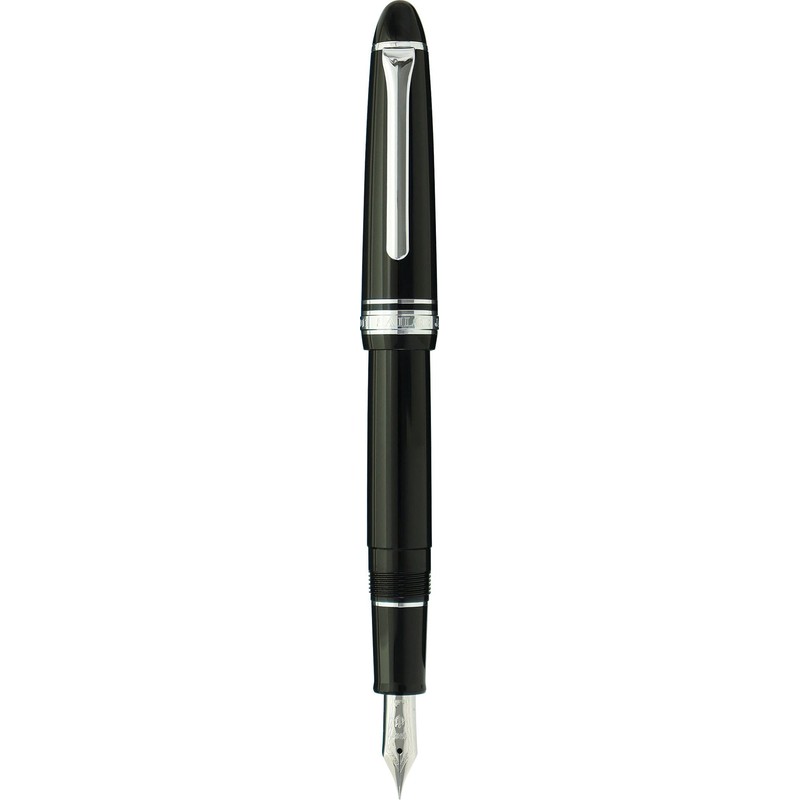 Sailor Fountain Pen, Pro-Fit Casual, Silver Trim, Black, Medium Point,