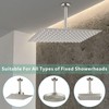 Voolan Shower Arm with Flange, Ceiling Mounted Fixed Shower Pipe,