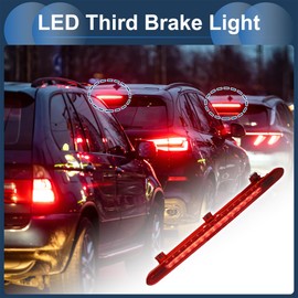 VekAuto LED Third Brake Light Compatible for VW Touran 1T 2003-2010, Waterproof Plastic Red Housing 3rd High Mounted Stop Lamp Rear Center High Level Brake Light