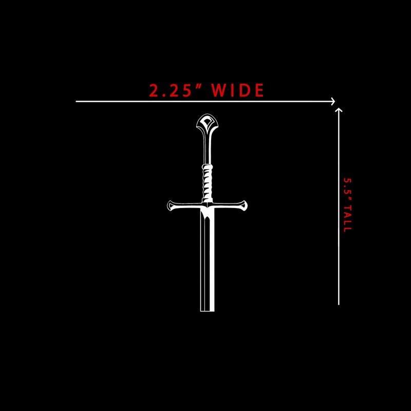 Rings Lord King Sword Sticker Decal Notebook Car Laptop 2.25"x5.5"