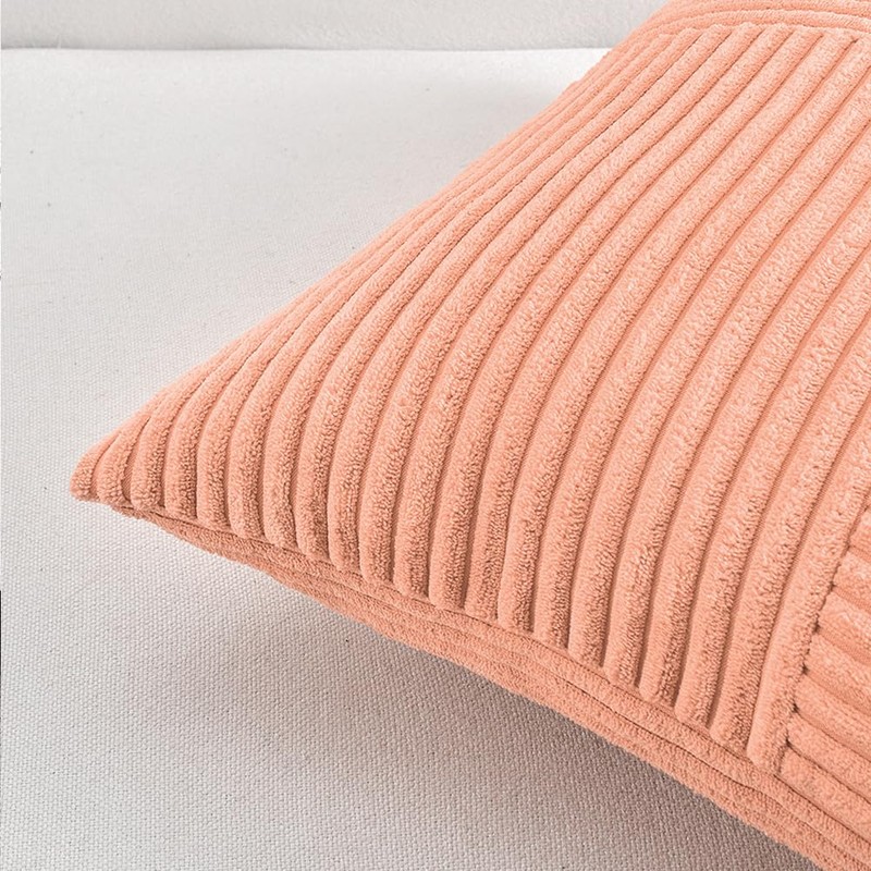 Fancy Homi 2 Packs Peach Decorative Throw Pillow Covers 16x16