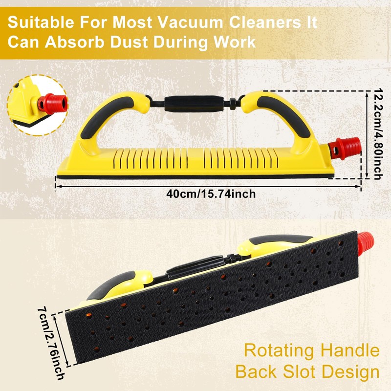 Adjustable Radius Flex Longboard Hand Sanding Block-Dust-Absorbing Sanding Blocks with