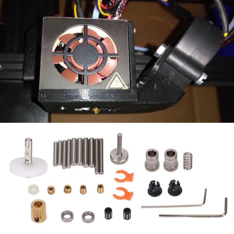 Double Pulley Extruder Kit Double Concave Gear Design Stable Feed