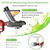FOCOllK Masticating Juicer Attachment for KitchenAid Stand Mixer - Cold
