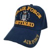 Retired Air Force Baseball Cap Navy Blue Embroidered