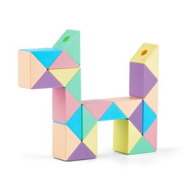 Creative Cute Macaron's Color Scheme Magic Snake Cube Magic Ruler Puzzle Twist Toy (24 Blocks)