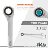 HB 10MM 100-Tooth Combination Ratchet Wrench, 3.6 degree swing arc,