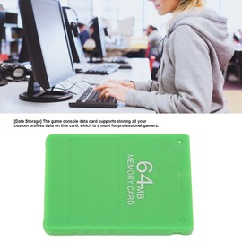 Pomya Memory Card FMCB McBoot 64MB V1.966 for Console Games SonyPlaystation2, External Data Storage Card High Speed Video Games for Standard and Slim Line (Green)