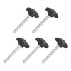 sourcing map 5Pcs Tee Wing Knobs Thumb Screws, M6 x