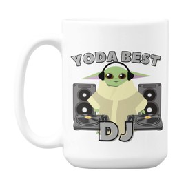 EmberLight Creations | Best DJ Ever Mug, Yo-da Best DJ Mug, Best DJ Gift, Gift for DJ, Funny DJ Mug, EDM Techno Dubstep Trap Indie Experimental Baby Yo-da Mug 11oz