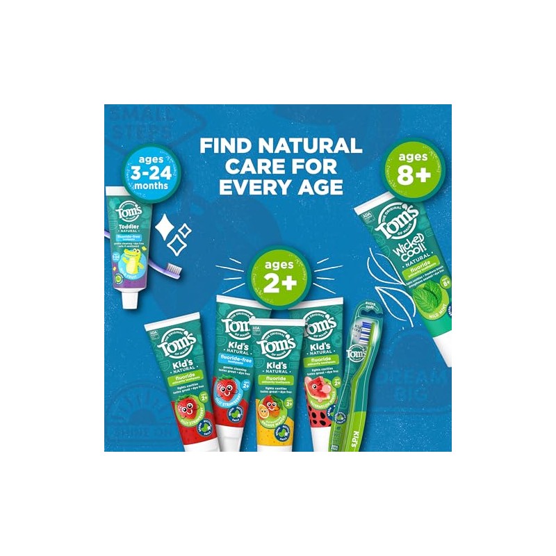 Tom's of Maine Anticavity Kids Natural Toothpaste Variety Pack, Strawberry,