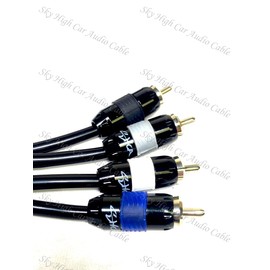 Sky High Car Audio Premium 4-Channel RCA Cable - 12ft