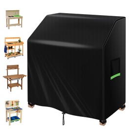 Maxawe Mud Kitchen Cover, 110 x 50 x 98 cm, 420D Oxford Fabric, Waterproof, Dustproof, Tear-Resistant, Weatherproof, UV-Resistant, Durable Grill Cover, Protective Cover for Children's Kitchen,