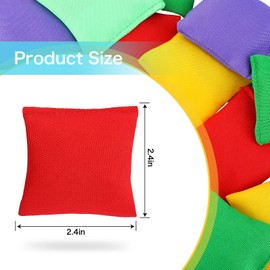 Skylety 30 Pack Small Bean Bags for Tossing Cornhole Games Bulk Kids Mini Nylon Colorful Bean Bags for Outdoor Throwing Sack Fun Sports Family Hand Toss Games(2.4 x 2.4 Inch)