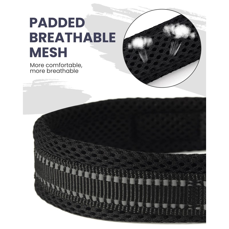 Kaka Mall Adjustable, Breathable, Reflective Nylon Dog Collar