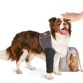 Dog Recovery Sleeve, Dog Recovery Suit, Abrasion Resistant Sleeve Cone Collar Alternative for Front Leg,Washable Waterproof,Pet Wounds Prevent Licking, Bite, Being Wet (Right, Large)