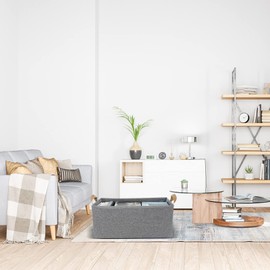 DAYARD Storage Bins with Metal Frame, Large Storage Baskets for Closet Organizing, Rectangle 2-Pack, Grey