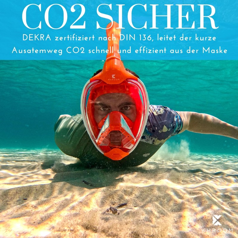 Khroom Dekra Snorkel Mask for Adults and Children, Tested CO2