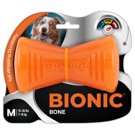 BIONIC Bone Dog Toy, Medium - Interactive Dog Chew Toy That Stands Up to The Toughest Chewers, for Dogs Between 15-35 lbs. (7-15 kg.)