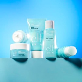 e.l.f. SKIN Holy Hydration! Jet Set Kit de hidratación, juego de cuidado de la piel hidratante para viajes, limpiador facial, bálsamo, hidratante, cre