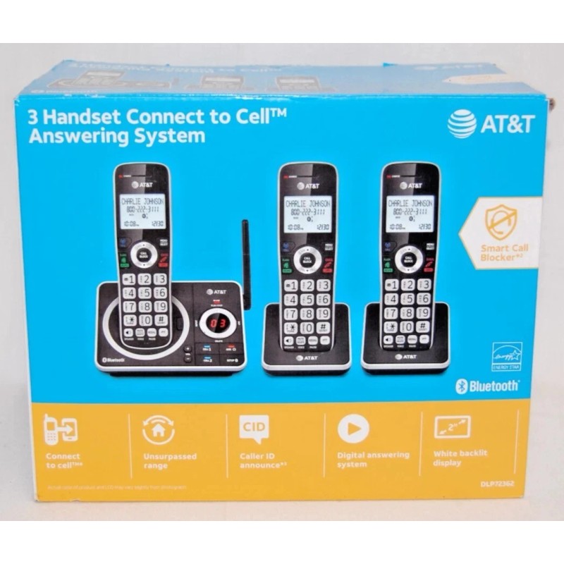 AT&T DLP72362 3-Handset Cordless Phone Answering System with Smart Call