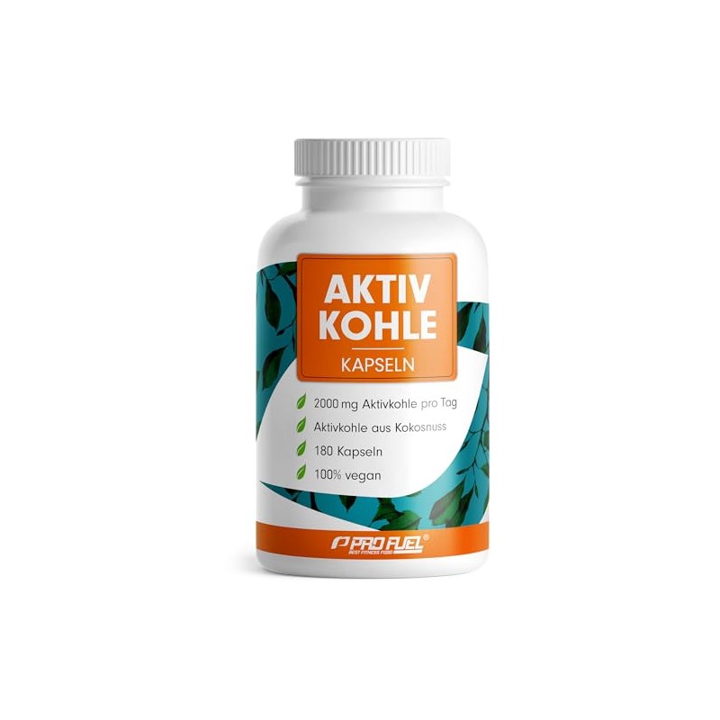 Activated Carbon Capsules 180x – Optimal High Dose with 2000