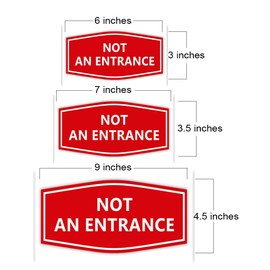 Signs ByLITA Fancy Not an Entrance Sign (Red/Yellow) - Large