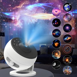 Elec3 Star Projector Galaxy Light, 13 in 1 Planetarium Projector for Bedroom, 360° Rotating Nebula Night Light Milky Way Projector with Bluetooth and Remote, LED Galaxy Lamp Room Decor for Adults Kids