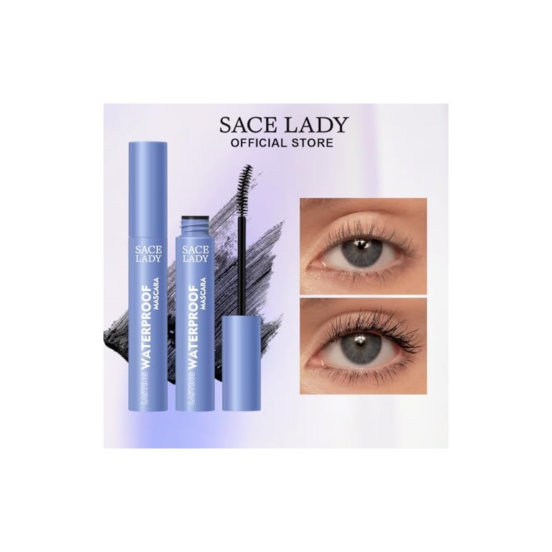 SACE LADY Mscara de Pestaas Negra Rmel Waterproof de Larga