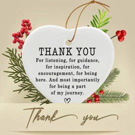 Jocidea Thank You Keepsake - Thank You Gift - to Say Thank You - Ceramic Heart Keepsake - Thank You Present - Gift for Friend - Coworker Leaving Gift