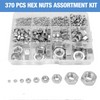 Unbranded 370PCS Stainless Hex Nuts Assortment Kit, M2-M12 Assorted Hex