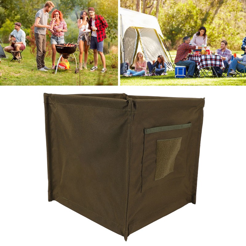 Outdoor Collapsible Trash Can Large Capacity 33L Oxford Cloth Collapsible