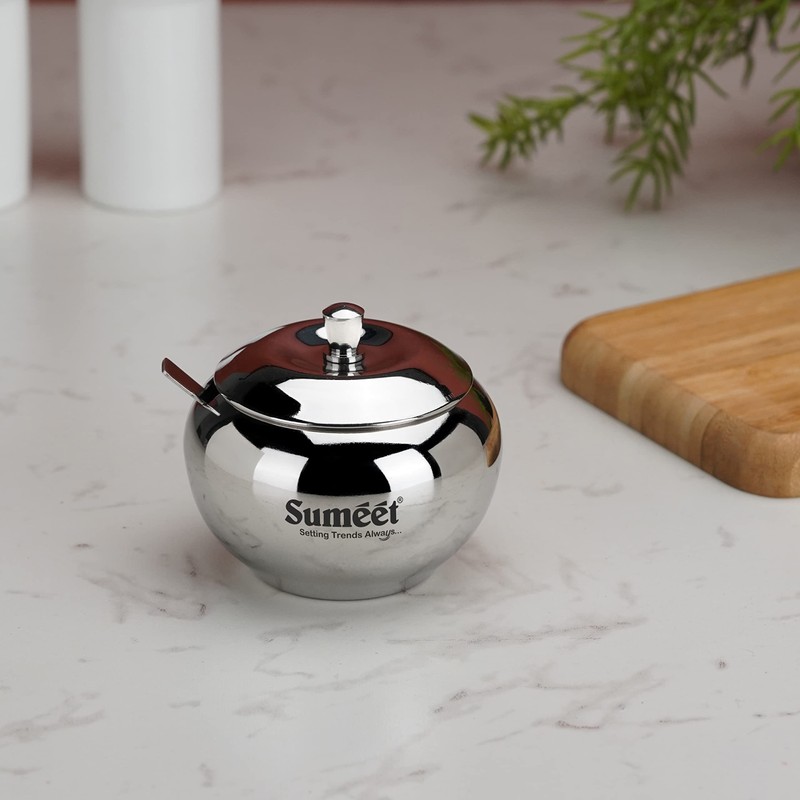 Sumeet Stainless Steel Ghee and Oil Pot, Storage Container with