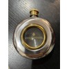 Courvoisier 5oz. Stainless Steel Window Flask And Brass Screw Top