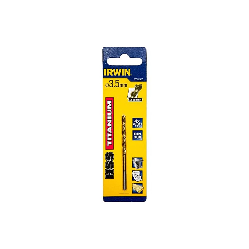 IRWIN IRW10502580 TiN Coated & Cobalt Jobber Drills