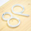 6" White Floating House Number, Metal Modern House Numbers, Mailbox