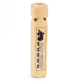 SUNCHSEN Solid Wood Train Whistle 4 Tone, Role Play Lover Wooden Whistle for Educational Party Easy to Use