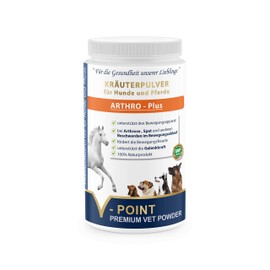 V-POINT ARTHRO Acute - for Joint Pain and Acute Painful Discomfort - Premium Herbal Powder for Dogs and Horses - With Devil's Claw, Ginger, Rosehip, Willow Bark (500 g)