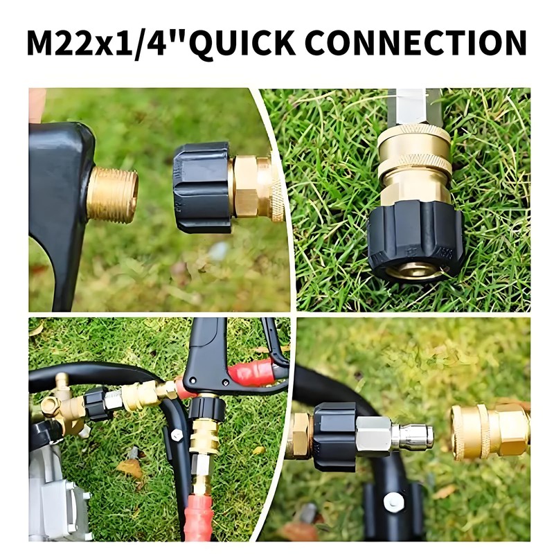 Wjelet 14mm Inner Dia Pressure Washer Adapter M22 Male to